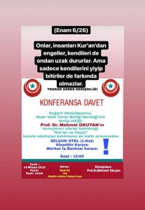 Ahde Vefa Turan Birliği  Konferansı (Konya)